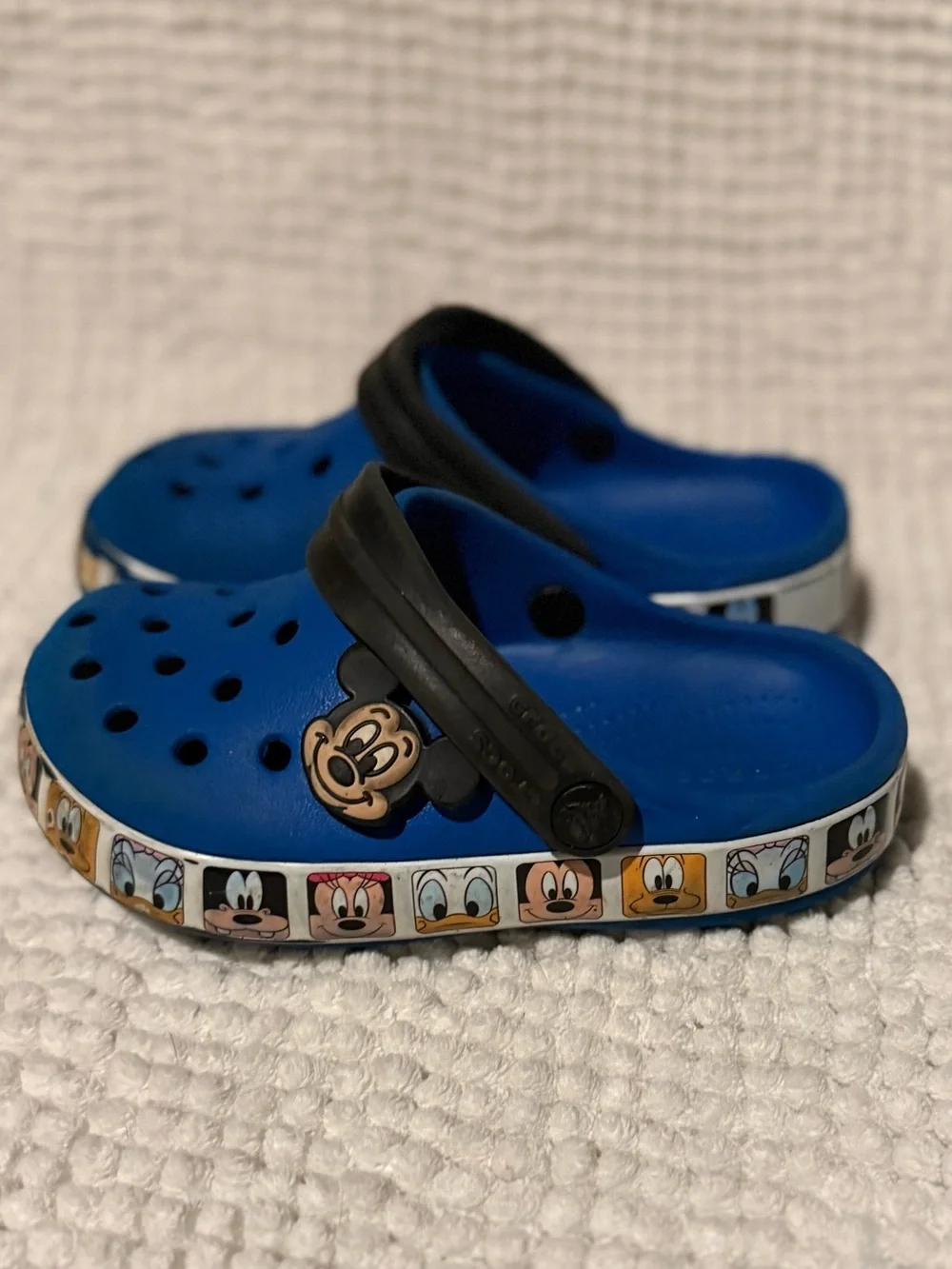 Kids Blue Mickey Mouse Croc Sandals - Classic Character Slip-On